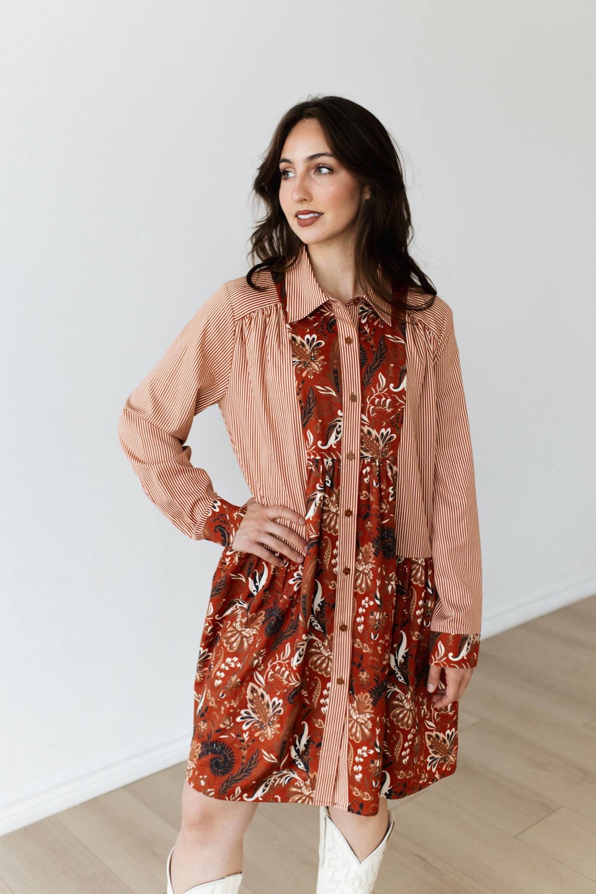 TH5010 BROWN PAISLEY FLORAL (7 PIECE)