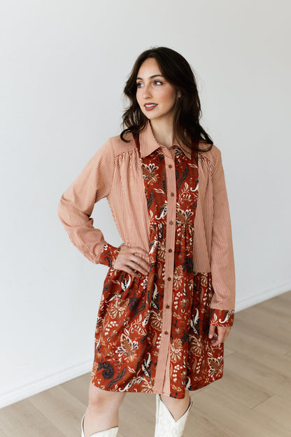 TH5010 BROWN PAISLEY FLORAL (7 PIECE)