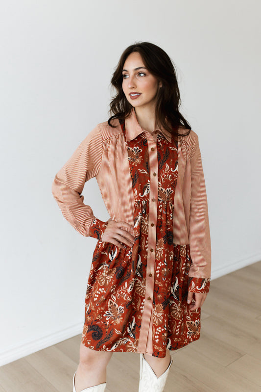 TH5010 BROWN PAISLEY FLORAL (7 PIECE)