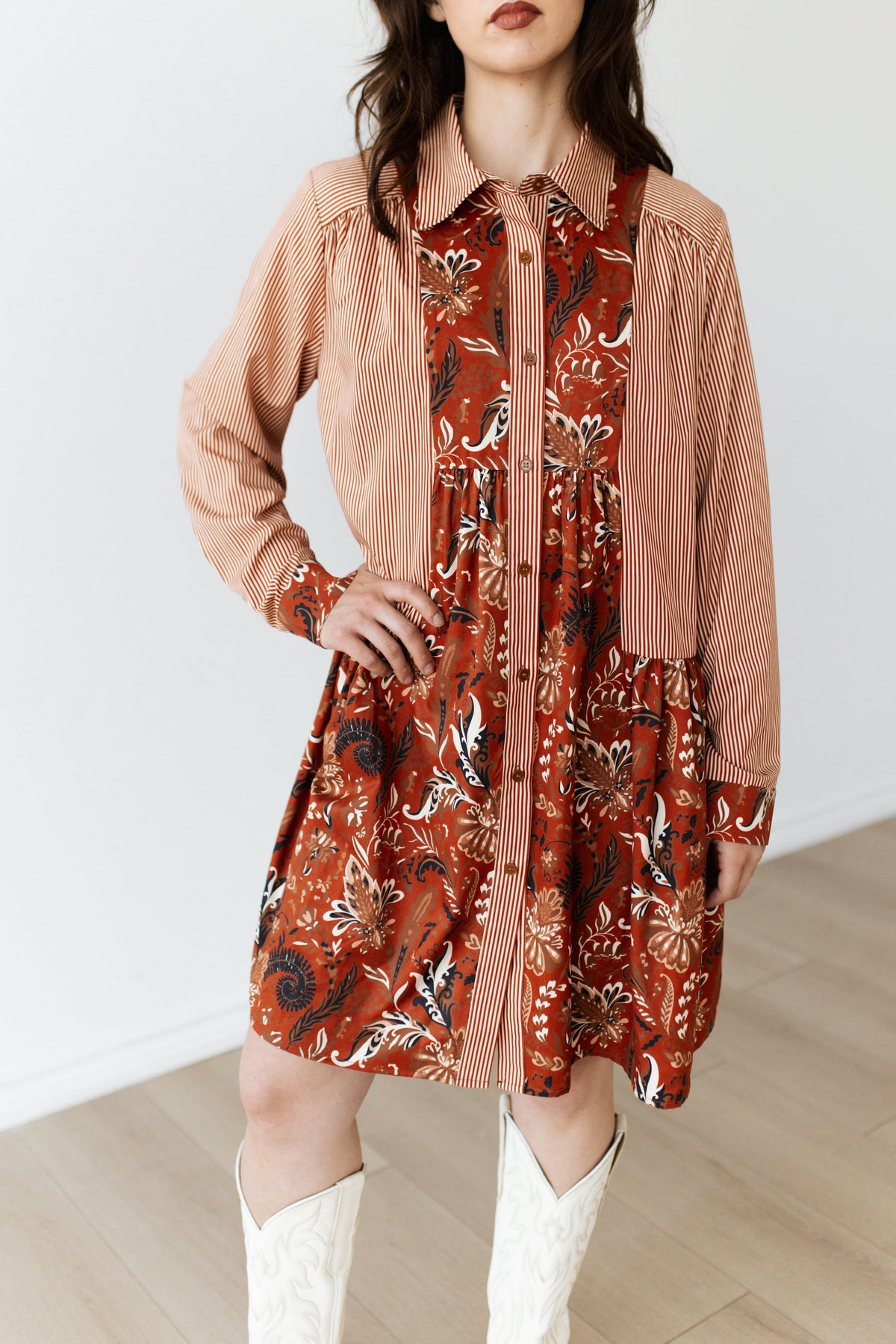 TH5010 BROWN PAISLEY FLORAL (7 PIECE)