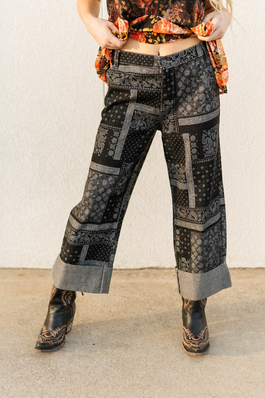 TH201 PAISLEY CUFF JEAN (1 Piece)