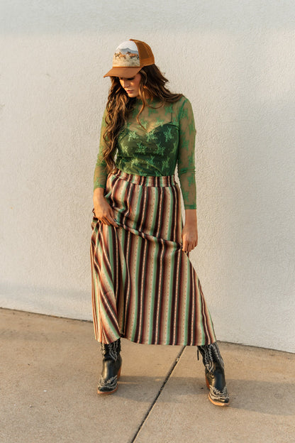 TH179 GREEN SERAPE SKIRT (7 Piece)