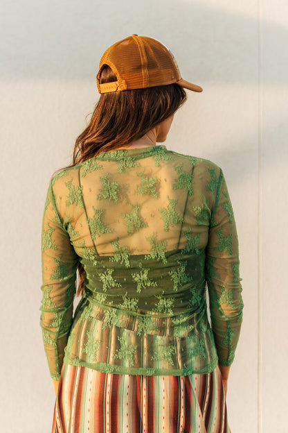 TH1221 NEW GREEN LACE (7 PIECE)