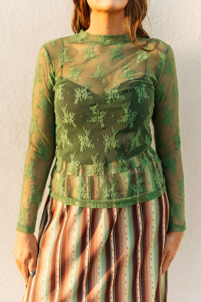 TH1221 NEW GREEN LACE (7 PIECE)