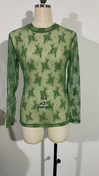 TH1221 NEW GREEN LACE (7 PIECE)