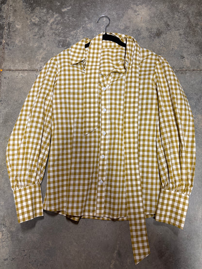 TH11-1  DIJON GINGHAM TOP WITH TIE (7 PIECE)