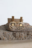 421 T165 GOLD TRIPLE CIRCLE EARRINGS