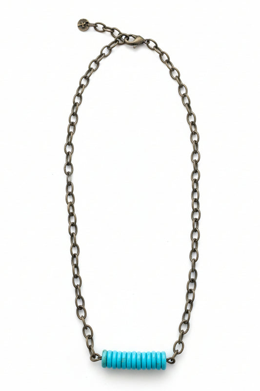 920146 TURQ CHIP CHAIN NL