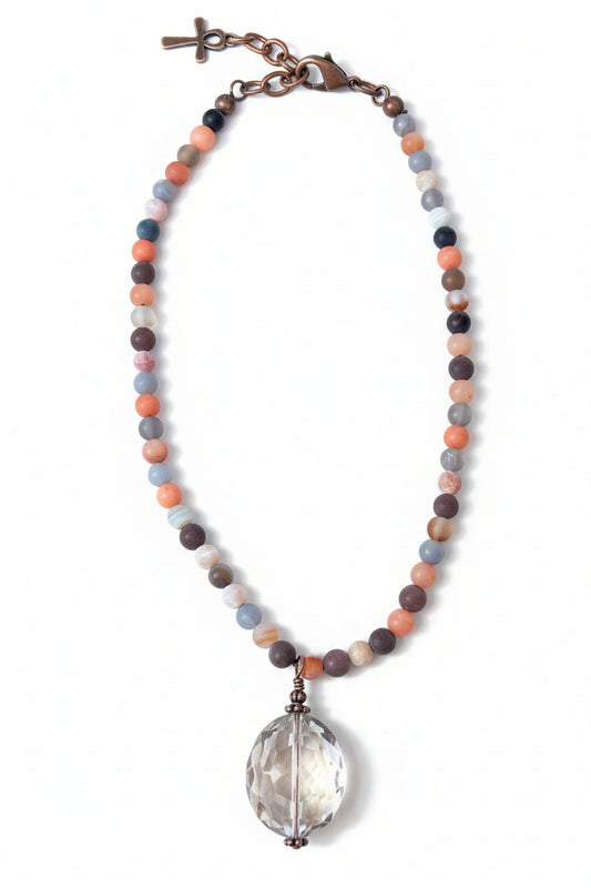 102113 MULTI BEAD CRYSTAL STONE NL