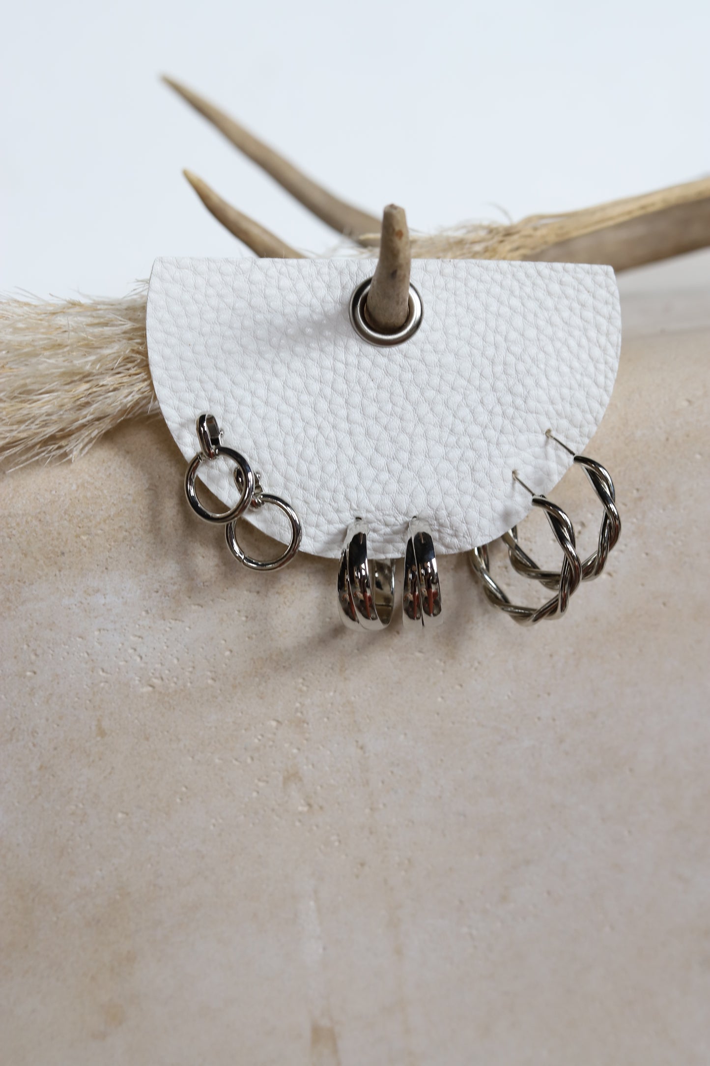 448RH H161 SILVER HOOP EARRING SET OF 3