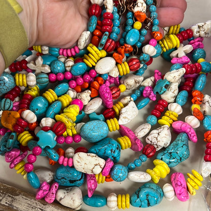 7259  N84 32 “ BEADED MULT STONE NL