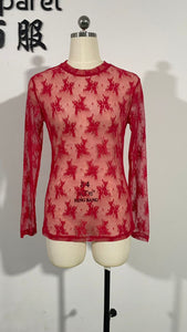 TH1221 LACE TOPS RED (7)