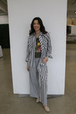 TH19 LARGE Black Striped Western Shirt(7 Piece)