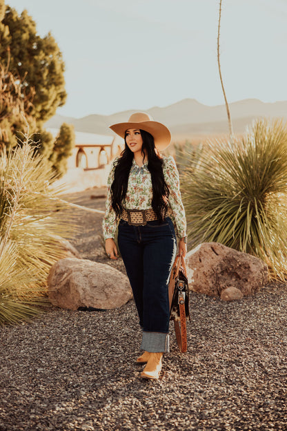 TH2782 RETRO CACTUS COWBOY BLOUSE (7 Piece)