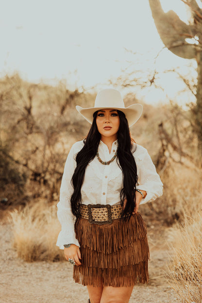 TH75 IVORY RUFFLE TOP (7 Piece)