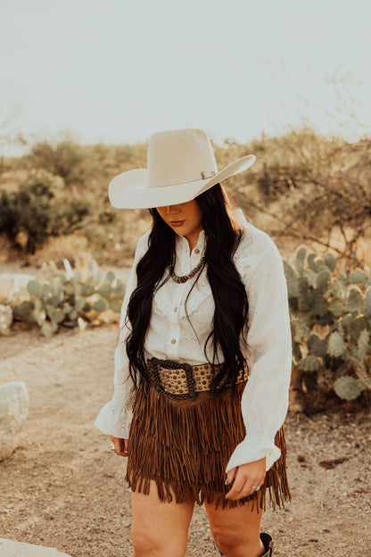 TH75 IVORY RUFFLE TOP (7 Piece)