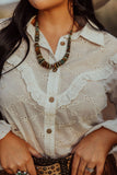 TH75 IVORY RUFFLE TOP (7 Piece)