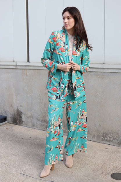 TH2109 S162 TURQ WAGON PANT (1 Piece)