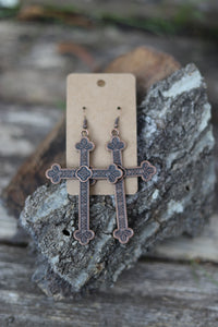 10238 E3-118 ENGRAVED COPPER CROSS ER