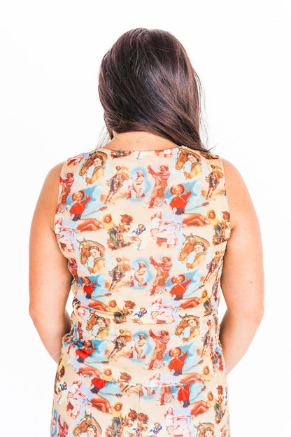 TH160 VINTAGE COWGIRL VEST (7 Piece)