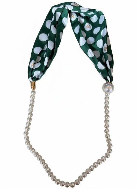 60059 HH-255 SCARF AND PEARL NL GREEN