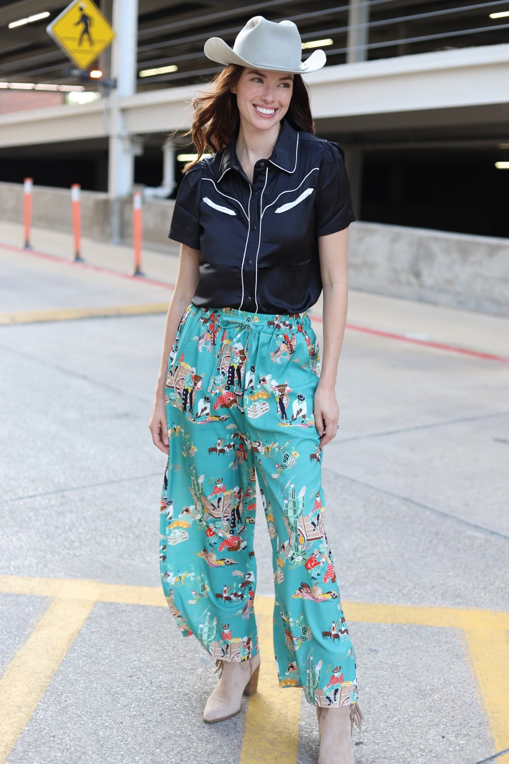 TH2109 S162 TURQ WAGON PANT (1 Piece)