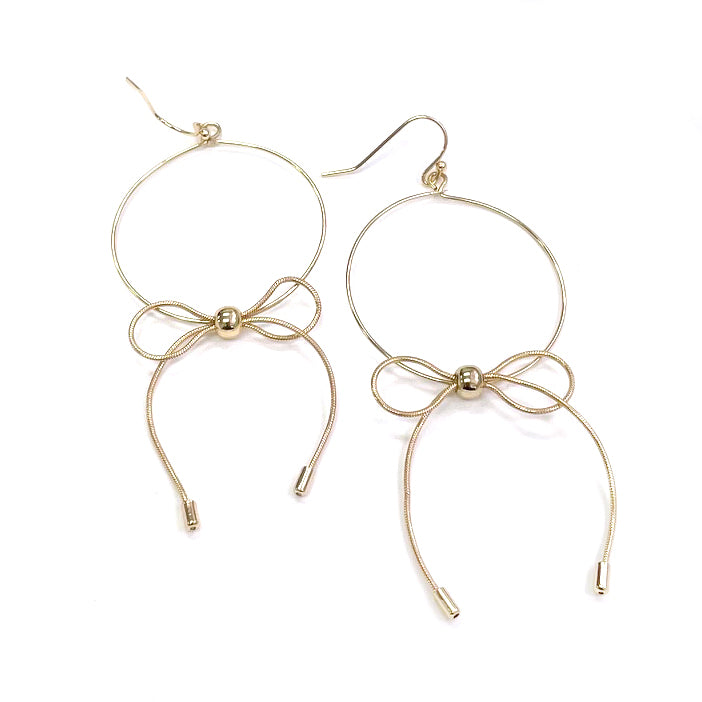 6202 R161 GOLD BOW HOOP ER