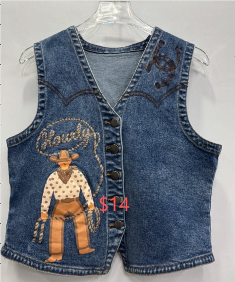 TH9800 HOWDY COWBOY DENIM VEST