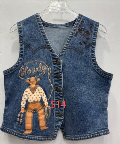 TH9800 HOWDY COWBOY DENIM VEST