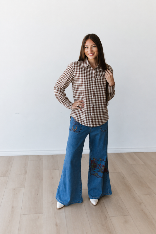TH36 BROWN GINGHAM ( 7 Piece)