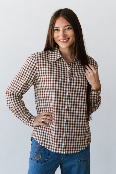 TH36 BROWN GINGHAM ( 7 Piece)