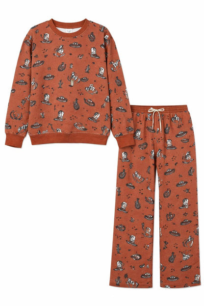TH3400 RUST WESTERN PRINT SET  (7 Piece)
