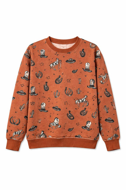 TH3400 RUST WESTERN PRINT SET  (7 Piece)