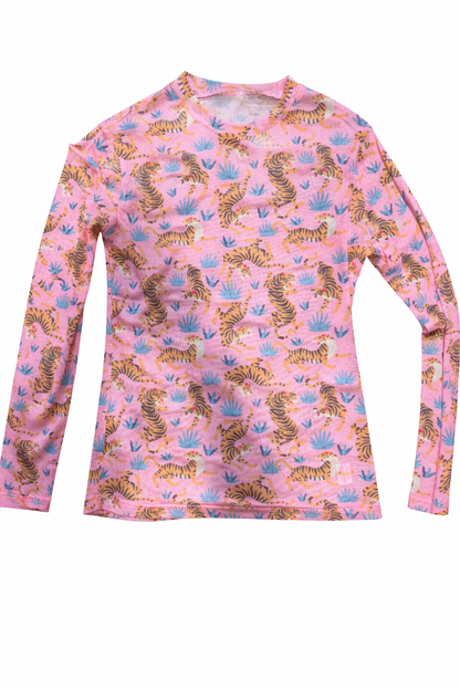 TH1221 TIGER FLOWER MESH TOP (7 Piece)