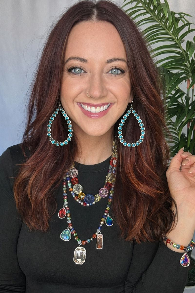 Teardrop Turquoise Stud Earring