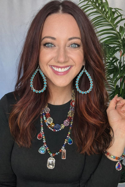 Teardrop Turquoise Stud Earring