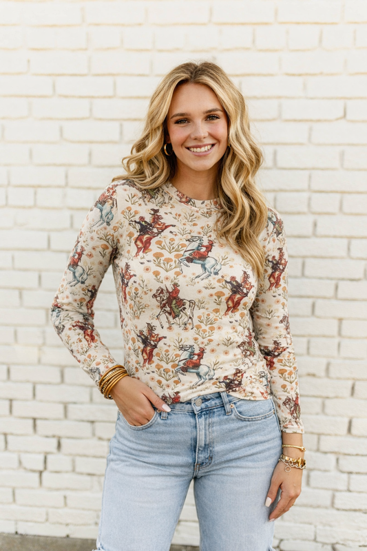 TH1221 IVORY COWBOY MESH TOP (7 Piece)