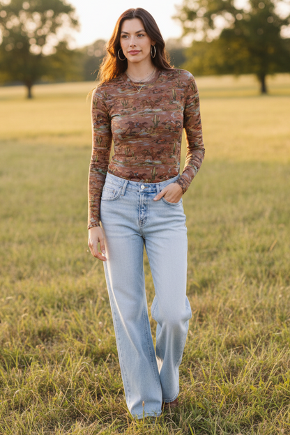 TH1221 TAUPE COWBOY MESH TOP (7 PIECE)
