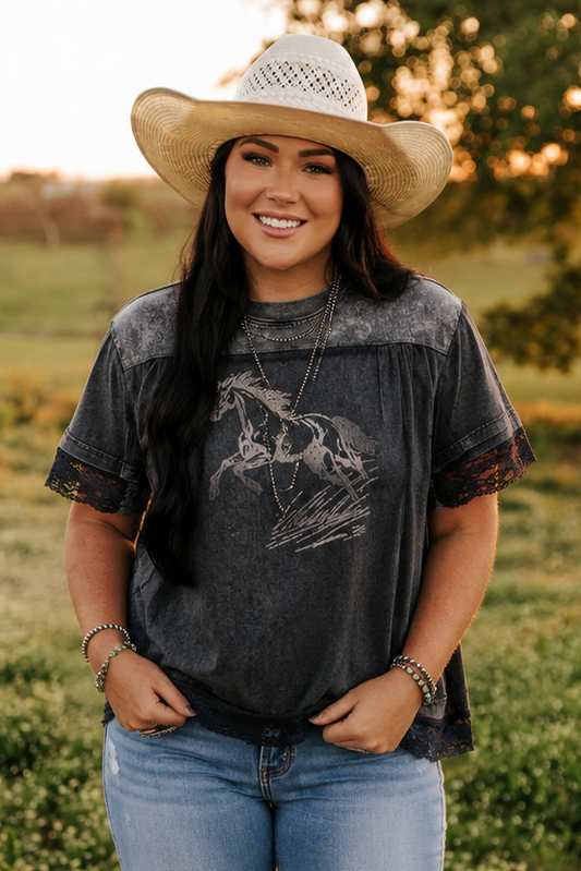 TH237 WILD HORSE TEE LACEOVER (7 PIECE)