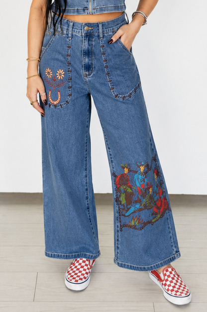 TH228 CAMPFIRE WIDE LEGGED DENIM JEAN (7 PIECE)