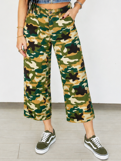 TH248 GREEN CAMO MID CROP PANT (7 PIECE)