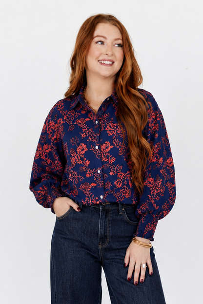 TH23 NAVY RUST FLORAL (7 PIECE)