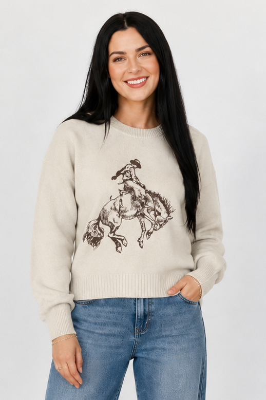 TH8772 BEIGE COWBOY SWEATER (7 PIECE)