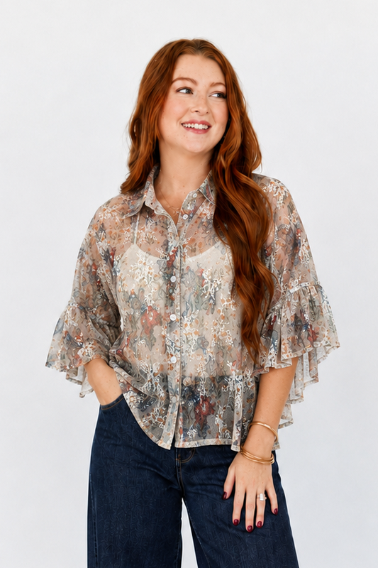 TH2773 IVORY LACE COWBOY TOP (7 PIECE)