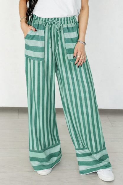 TH2109 TURQ STRIPE PANT (7 PIECE)