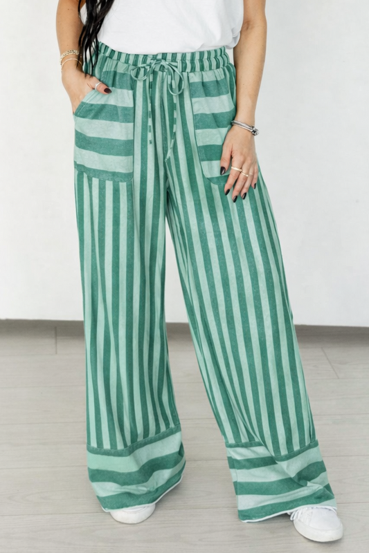 TH2109 TURQ STRIPE PANT (7 PIECE)