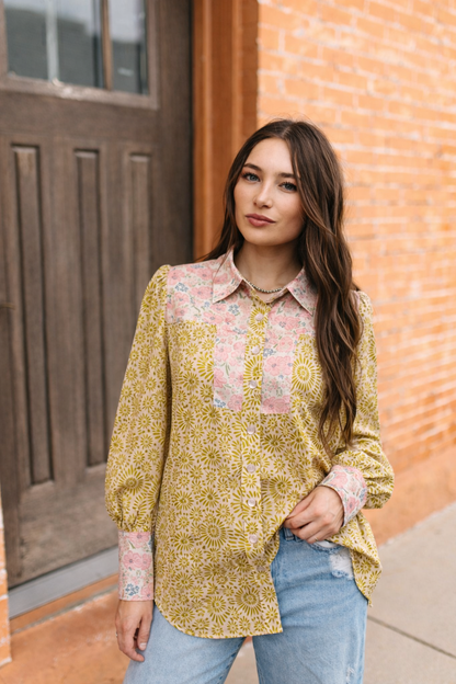 TH2600 PINK FLORAL TOP (7 Piece)