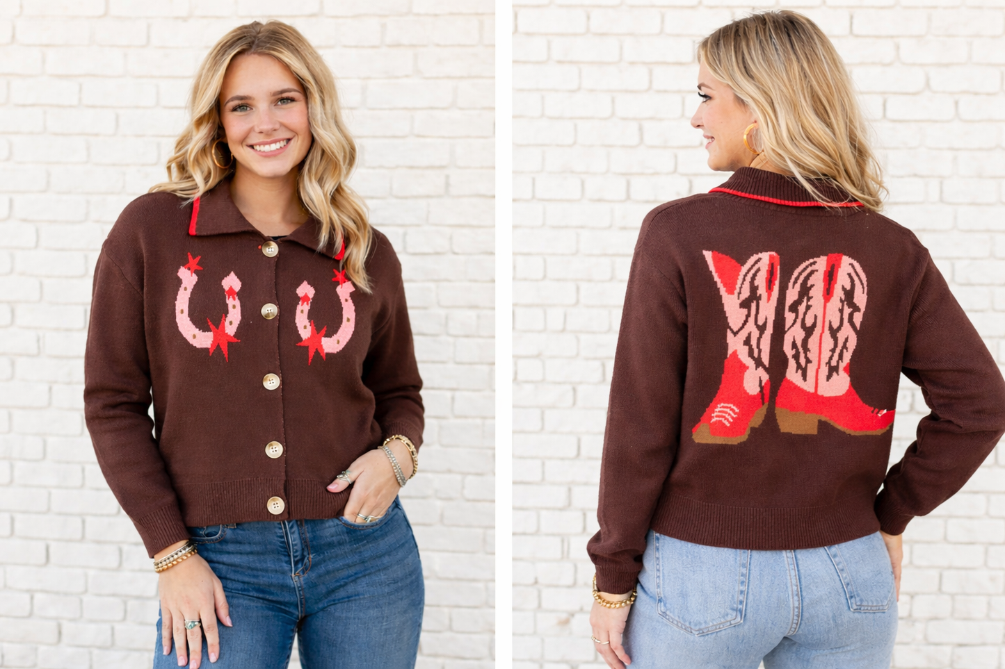TH3921 DOUBLE HORSESHOE SWEATER(7 Piece)