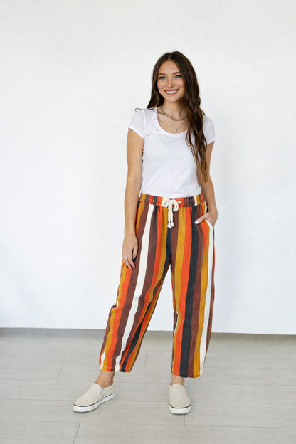 TH2107 MULTI STRIPE BARREL PANT(7 Piece)