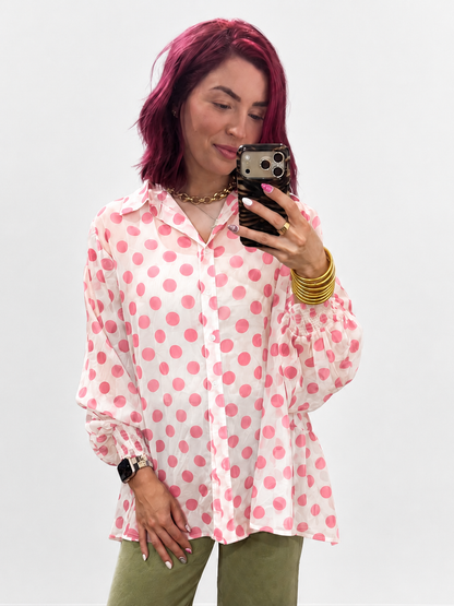 TH2776 PINK  POLKA DOTS (7 PIECE)